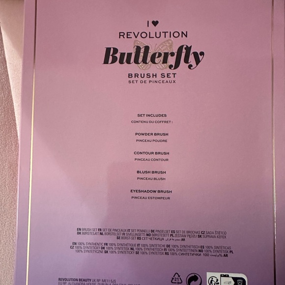 3/ $36 Makeup Brushes Butterfly Brush Set Vegan & Cruelty Free- Set of 4 Brushes - Picture 6 of 7